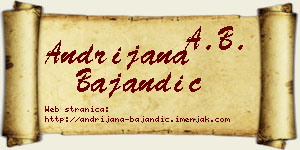Andrijana Bajandić vizit kartica